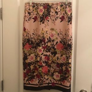 Pink Floral ECI Pencil Skirt